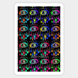 Color Pop Art Hamsa Hands Sticker